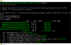 CLI output from production build