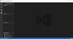 VS Code blank debug panel