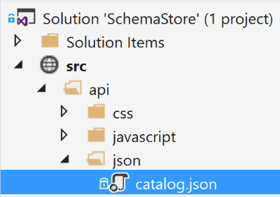 catalog JSON file